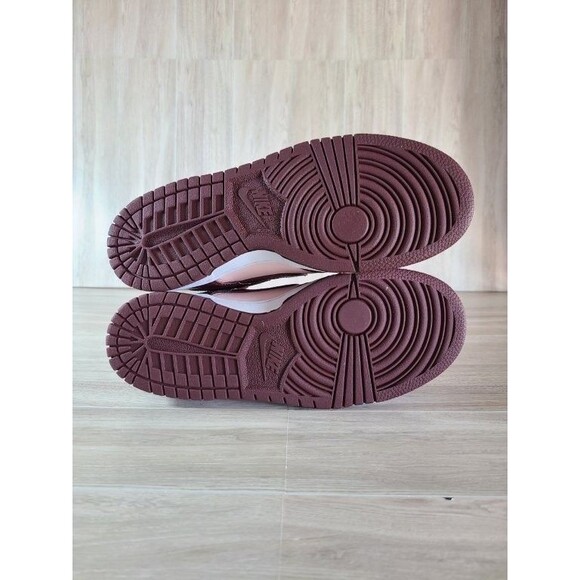 Nike Dunk Low Dark Team Red FB9109-600 Youth 5.5 GS Sneakers Maroon Pink Leather - Picture 4 of 10